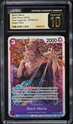2024 One Piece Two Legends SR Black Maria #OP08-074 CGC 10 PRISTINE