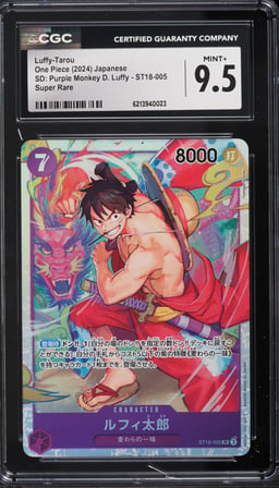 2024 One Piece Japanese Starter Deck Purple Monkey D. Luffy SR Luffy-Tarou #ST18-005 CGC 9.5