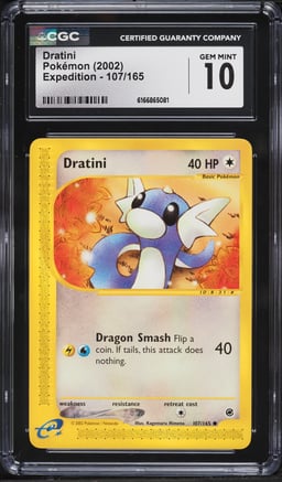 2002 Pokemon Expedition Dratini #107 CGC 10 GEM MINT