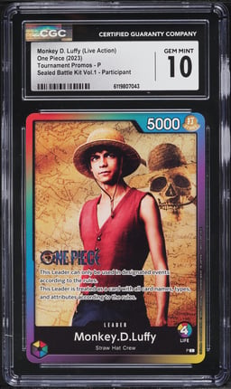 2023 One Piece Promo Sealed Battle Kit Vol. 1 Participant Monkey D. Luffy L #P CGC 10 GEM MINT