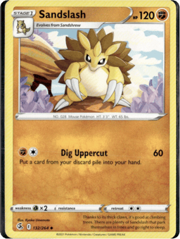 2021 Sandslash #132 Fusion Strike