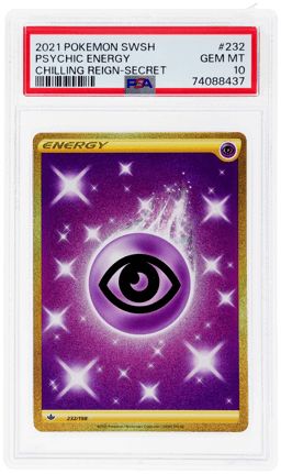 2021 Pokemon Sword and Shield Chilling Reign Secret Rare Psychic Energy #232 PSA 10