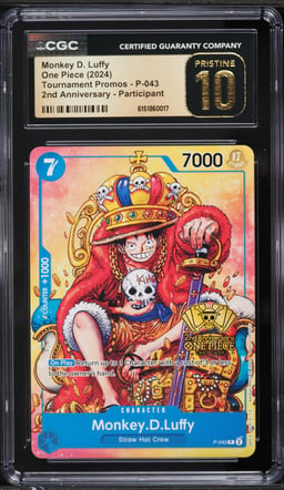 2024 One Piece Promo 2nd Anniversary Participant Monkey D. Luffy #P-043 CGC 10 PRISTINE
