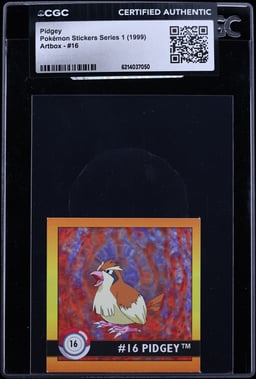1999 Pokemon Stickers Series 1 Artbox Pidgey #16 CGC AUTH