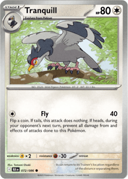 2025 Tranquill #72 Black Bolt