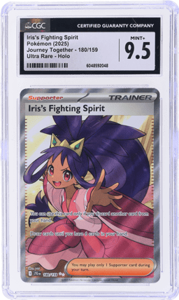 2025 Pokemon Scarlet and Violet Journey Together Ultra Rare Iris's Fighting Spirit #180 CGC 9.5
