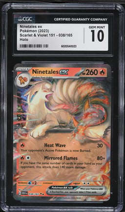 2023 Pokemon Scarlet & Violet 151 Holo Ninetales ex #038 CGC 10 GEM MINT
