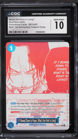2025 One Piece Promo 3rd Treasure Manga Art What's The Point In Living? CGC 10 GEM MINT