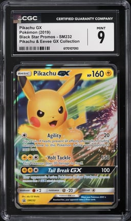 2019 Pokemon Sun & Moon Promo GX Collection Holo Pikachu GX #SM232 CGC 9 MINT