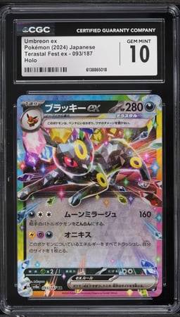2024 Pokemon Japanese Scarlet & Violet Terastal Fest Ex Holo Umbreon Ex #93 CGC 10 GEM MINT