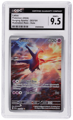 2024 Pokemon Scarlet and Violet Surging Sparks Illustration Rare Latios #203 CGC 9.5