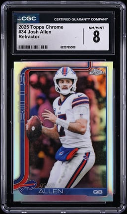 2025 Topps Chrome Refractor Josh Allen #34 CGC 8 NM-MT