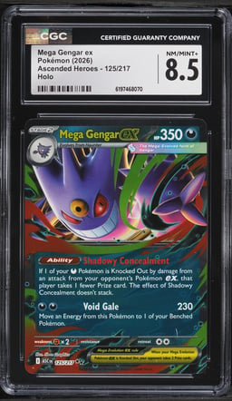 2026 Pokemon Mega Evolution Ascended Heroes Holo Mega Gengar Ex #125 CGC 8.5 NM-MT+
