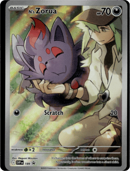 2023 N's Zorua #189 Scarlet & Violet Black Star Promos