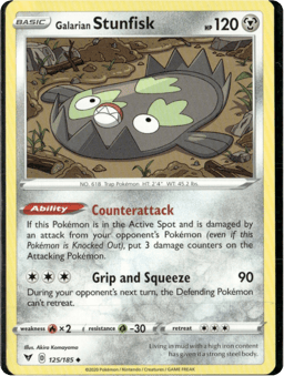 2020 Galarian Stunfisk #125 Vivid Voltage