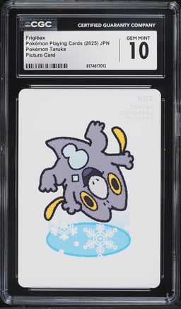 2025 Pokemon Japanese Playing Cards Taruka Picture Frigibax CGC 10 GEM MINT