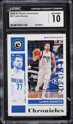 2020 Panini Chronicles Luka Doncic #31 CGC 10 GEM MINT
