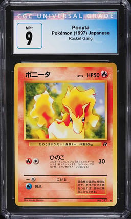 1997 Pokemon Japanese Rocket Gang Ponyta #77 CGC 9 MINT
