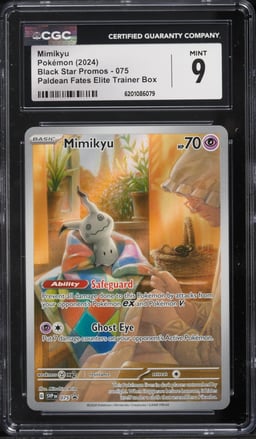 2024 Pokemon Scarlet & Violet Promo Paldean Fates ETB Full Art Mimikyu #75 CGC 9 MINT