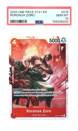 2021 One Piece Starter Deck Ex Gear5 Roronoa Zoro #ST21-015 PSA 10