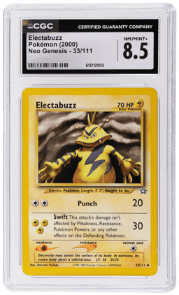 2000 Pokemon Neo Genesis Electabuzz #33 CGC 8.5