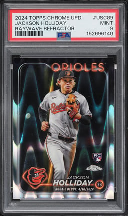 2024 Topps Chrome Update Raywave Refractor Jackson Holliday ROOKIE #USC89 PSA 9 MINT