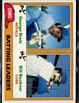 1981 Bill Buckner #1 1980 Batting Leaders