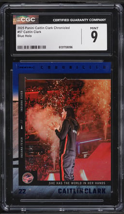 2025 Panini Chronicled Blue Holo Caitlin Clark #57 CGC 9 MINT