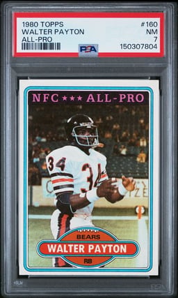 1980 Walter Payton #160 Topps All Pro PSA 7.0