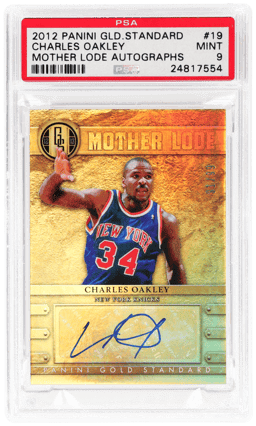 2012 Panini Gold Standard Mother Lode Autograph Charles Oakley #19 /99 PSA 9