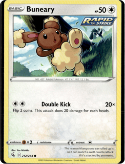 2021 Buneary #212 Fusion Strike