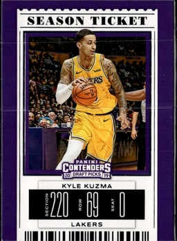 2019 Kyle Kuzma #33 Contenders Draft Picks