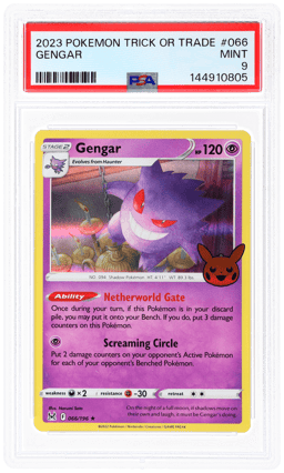 2023 Pokemon Trick Or Trade Booster Gengar #066 PSA 9