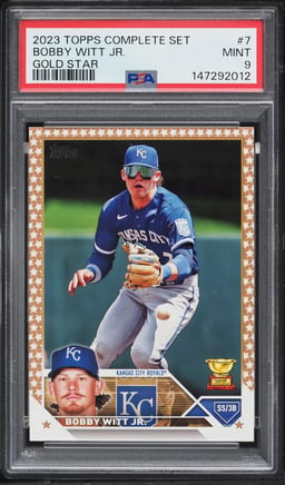 2023 Topps Complete Set Gold Star Bobby Witt Jr. #7 PSA 9 MINT