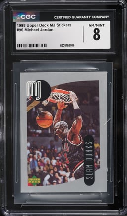 1998 Upper Deck MJ Stickers Michael Jordan #96 CGC 8 NM-MT