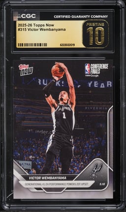 2025 Topps Now Victor Wembanyama #315 CGC 10 PRISTINE