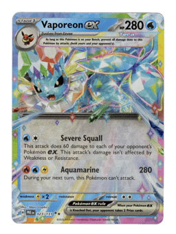 2025 Vaporeon ex #23 Prismatic Evolutions