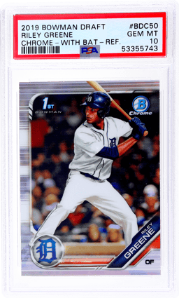 2019 Bowman Draft Chrome Refractor Riley Greene #BDC50 PSA 10