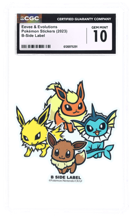 2023 Pokemon Sticker B Side Label Eevee Evolutions CGC 10