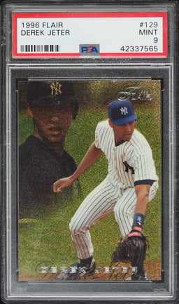 1996 Flair Derek Jeter ROOKIE #129 PSA 9 MINT