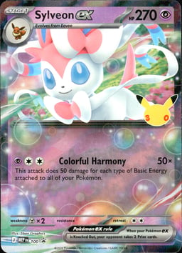 2025 Sylveon ex #100 Mega Evolution Black Star Promos