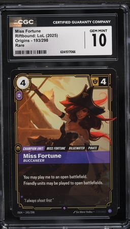 2026 Riftbound League Of Legends LoL Origins Miss Fortune #193 CGC 10 GEM MINT