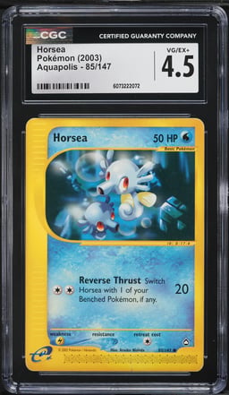 2003 Pokemon Aquapolis Horsea #85 CGC 4.5 VGEX+