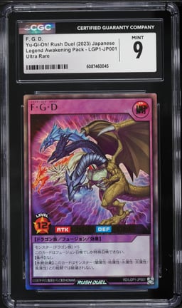 2023 Yu-Gi-Oh! Japanese Rush Duel Legend Awakening Pack Ultra Rare F. G. D. #LGP1-JP001 CGC 9