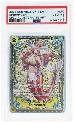 2025 One Piece A Fist of Divine Speed Special Alternate Art Shirahoshi #EB01-057 PSA 10