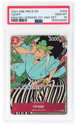 2024 One Piece Promo 1st Anniversary Set Usopp #OP01-004 PSA 10