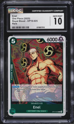 2025 One Piece Royal Blood Enel #OP10-025 CGC 10 GEM MINT