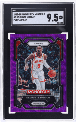 2023 Panini Prizm Monopoly Purple Prizm Dejounte Murray #5 SGC 9.5