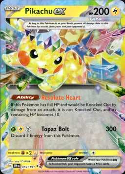2024 Pikachu ex #57 Surging Sparks