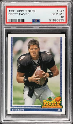 1991 Upper Deck Rookie Force Brett Favre #647 PSA 10